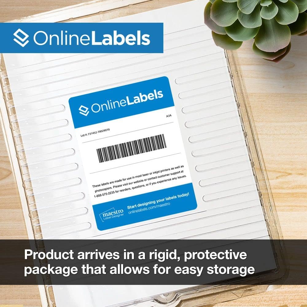 8.5 x 5.5 Half-Sheet Shipping Labels - Permanent, White Matte - for FBA, FedEx, UPS - Pack of 2,000 Labels, 1,000 Sheets - Inkjet/Laser Printers - Online Labels
