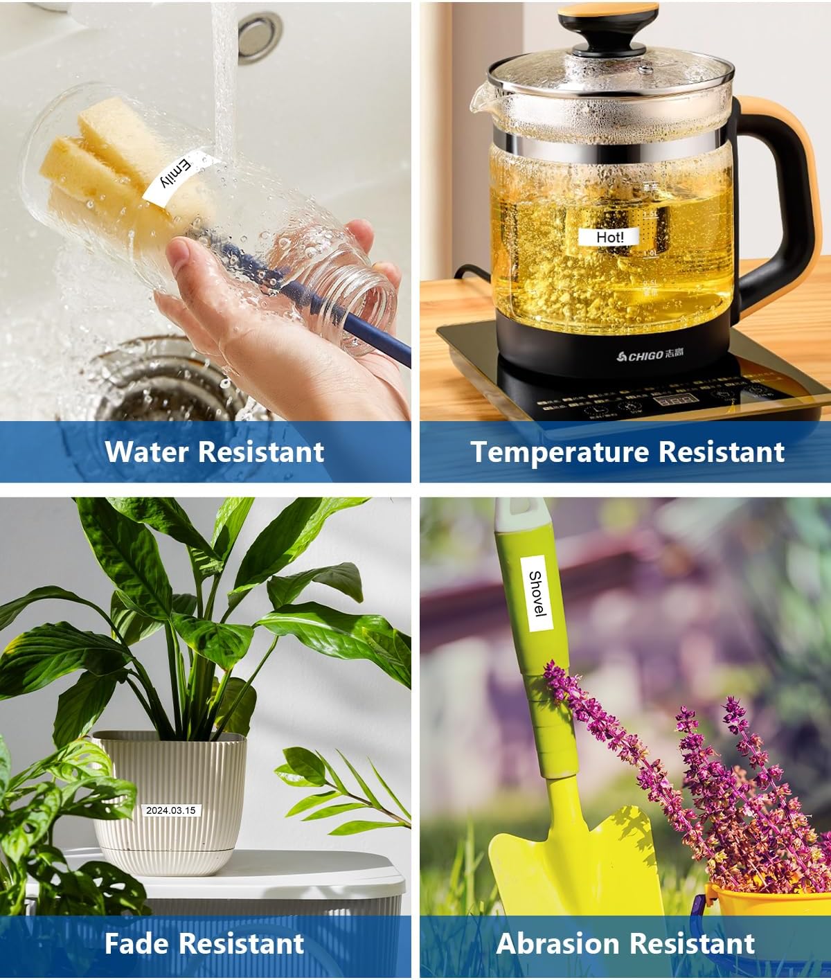 6-Pack Compatible TZe Label Tape 12mm 0.47 Inch Laminated Multi-Color TZ TZe-231 234 335 831 931 MQ835 TZe231 for PT-H110 D200 D210 D220 Label Maker, White/Gold/Sliver/Black