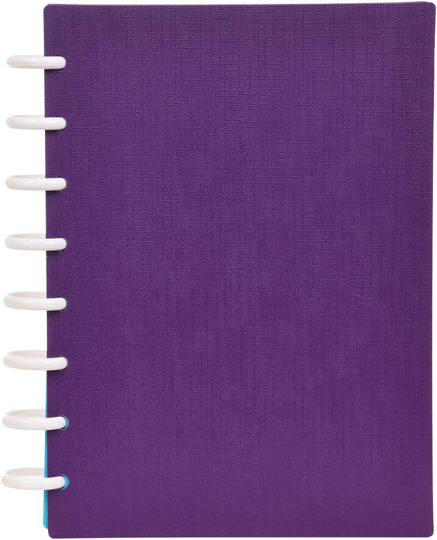 Talia Discbound Notebooks, Planner, Customizable, (Strong Purple, Junior (5.5in x 8.5in))