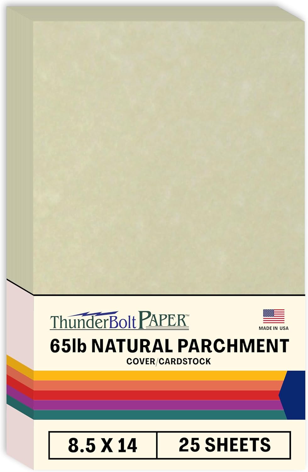 25 Natural Parchment 65lb Cover Paper Sheets 8.5X14 Inches Cardstock Weight Colored Sheets 8.5" X 14" (8.5X14 Inches) Legal|Menu Size - Printable Old Parchment Semblance
