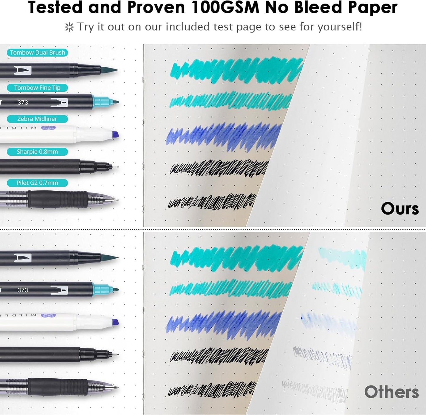 Bullet Dotted Journal, Large A4 Hardcover Leather Journal, 312 Numbered Pages Thick Journal, 100gsm No Bleed Paper Dot Grid Notebook for Women Men, 8.5'' × 11'', Black