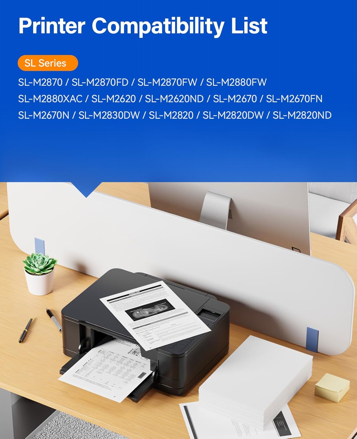 MLT-D115L 115L Toner Cartridge Black 2-Pack High-Yield Replacement for Samsung MLT-D115L D115L 115L Compatible with Samsung Xpress SL-M2870 SL-M2880FW SL-M2670FN SL-M2830DW SL-M2820 SL-M2820ND Printer