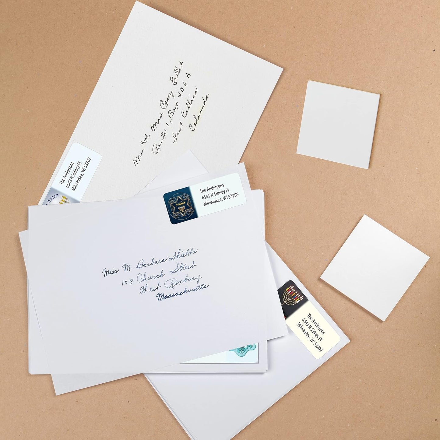 Customized Personalized Hannukah Address Labels - Made in The USA by Kenco (250 Labels, Hannukah)