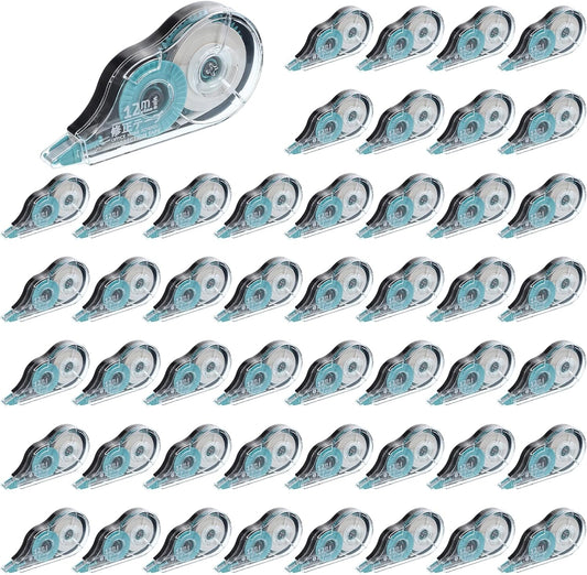 simarro 48 Pack White Correction Tape, 0.2 Inch x 39.4 Feet Easy To Use Classroom Correction Tape Wipe out Applicator Translucent Dispenser Shows for School Office Note Journal