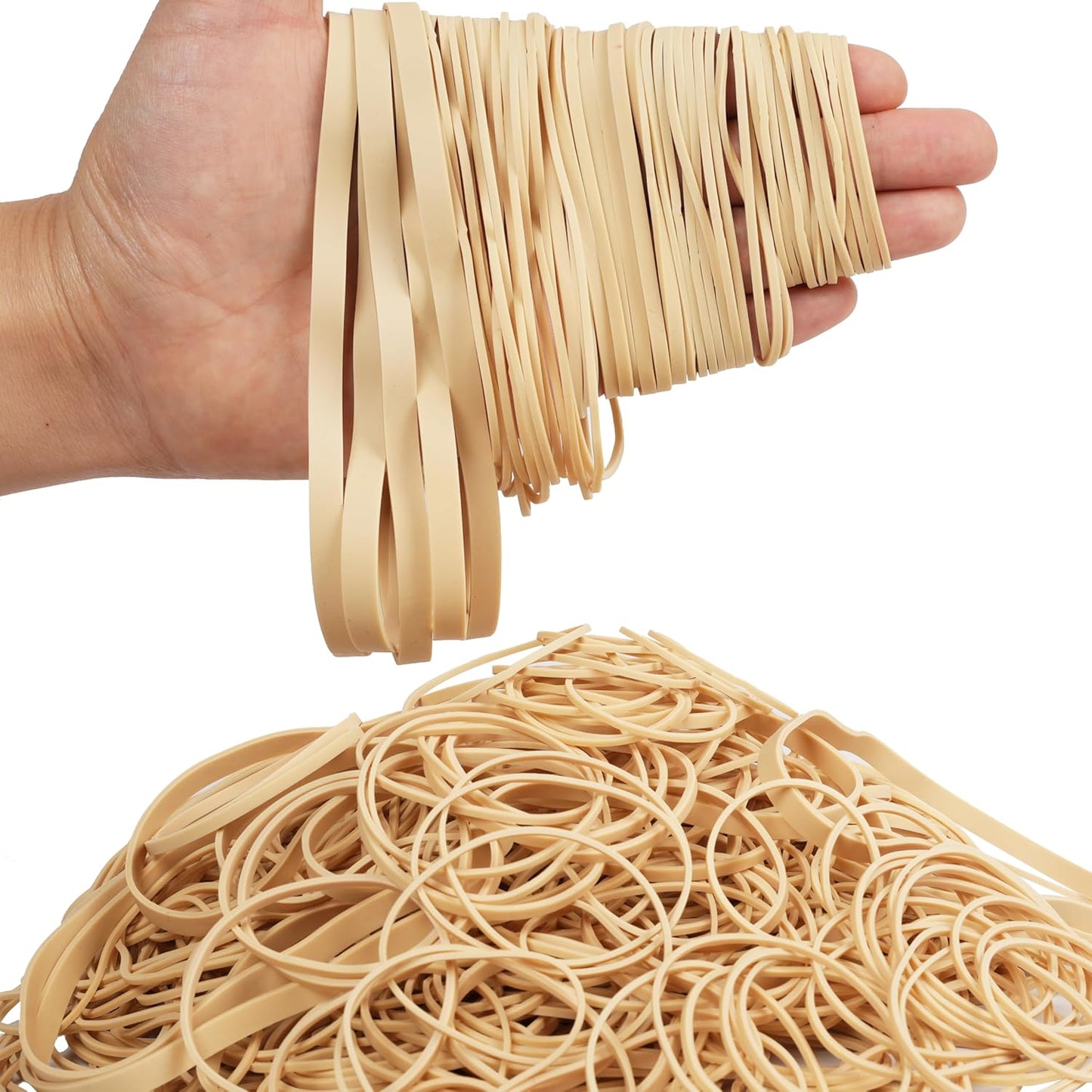 HAIDIBAO-Rubber Bands Assorted Sizes Beige Elastic Bands for Office Supplies 0.5lbs Size16,Size#18,Size #33,Size(4-4/5" x 1/6"),Size#69 Rubber Band