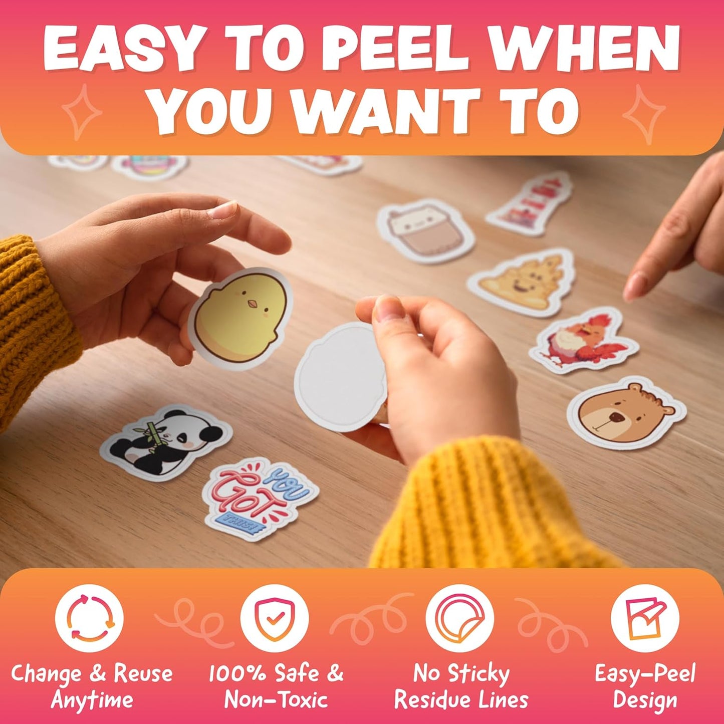 Cute Stickers for Kids - Kawaii Stickers for Kids Classroom Decor, Water Bottle & Teacher Rewards - 324pc Easy Peel Bulk Pack for Teens - Waterproof Vinyl Decals - Scrapbooking, Journaling, Notebook