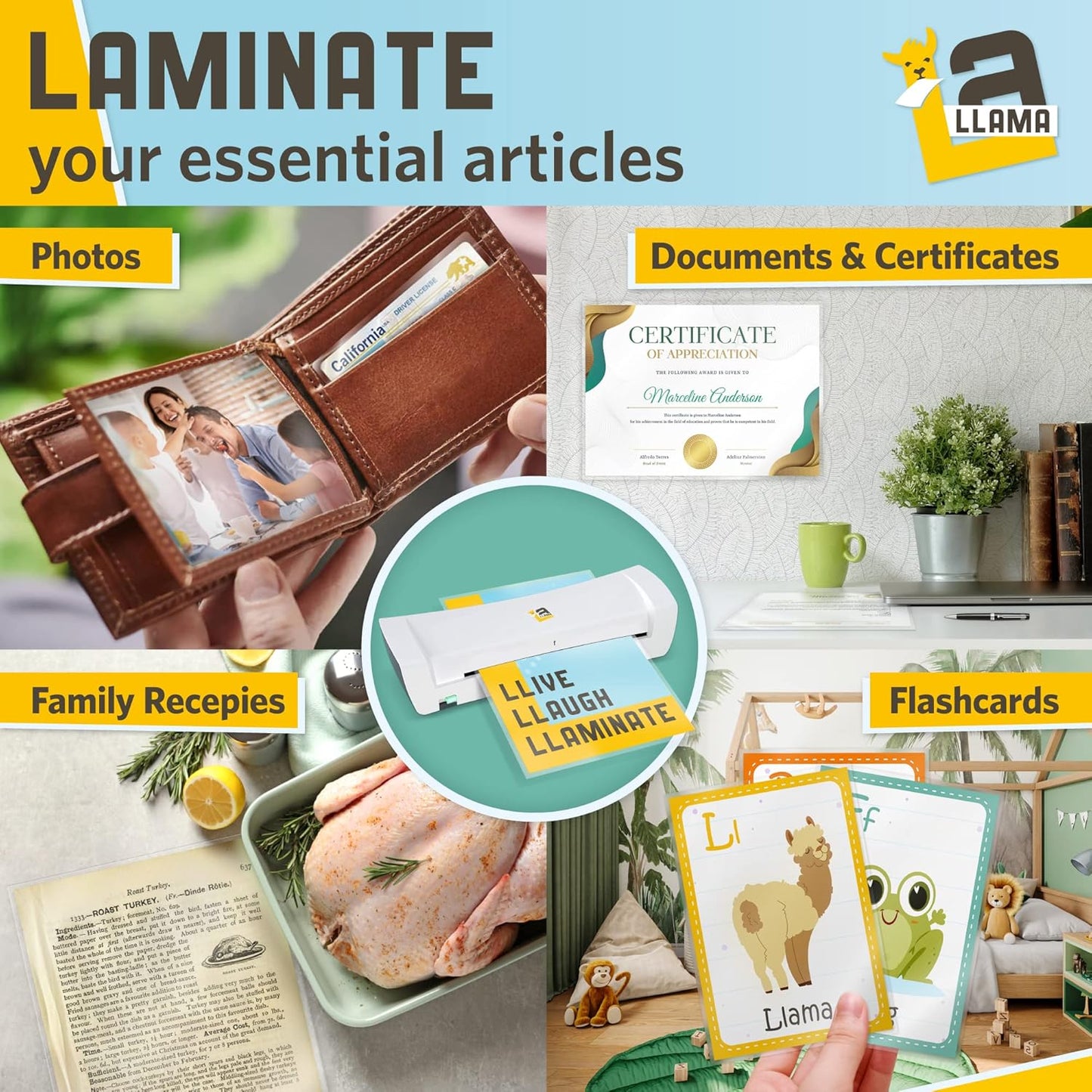 Matte Thermal Laminating Pouches, 9 x 11.5 Inches, 3 Mil Thick, Matte Finish, 50 Pack, Fitted for Letter Size Laminating Sheets 8.5 x 11