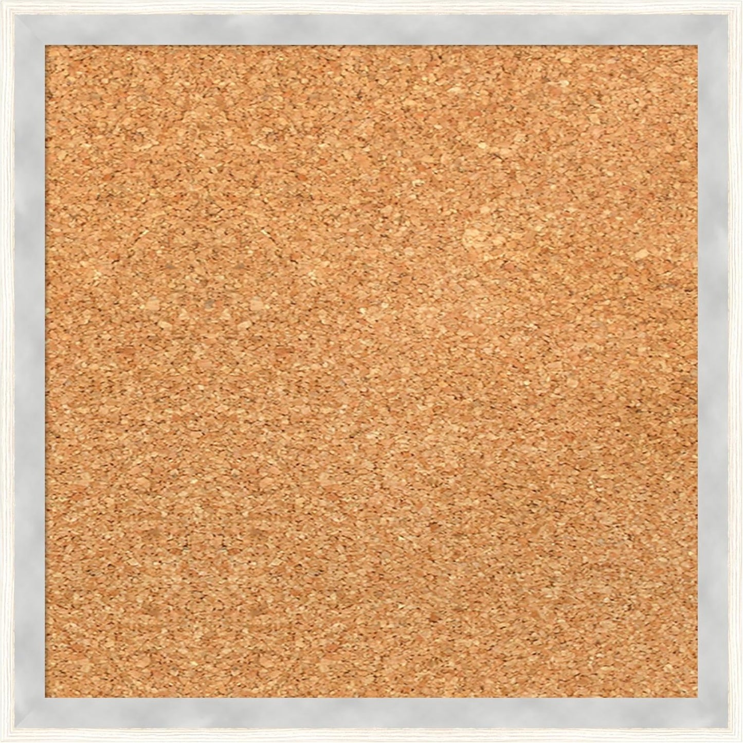Amanti Art Natural Cork Board for Wall, 13x13 Vision Board with White Frame, X-Small Corkboard Office Decor for Home Organization, Modern Corkboard Pinboard to Display Items for Home Organization in