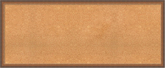 Amanti Art Natural Cork Board for Wall, 22x54 Vision Board with Bronze Frame, Oversize Corkboard Office Decor for Home Organization, Modern Corkboard Pinboard to Display Items for Home Organization