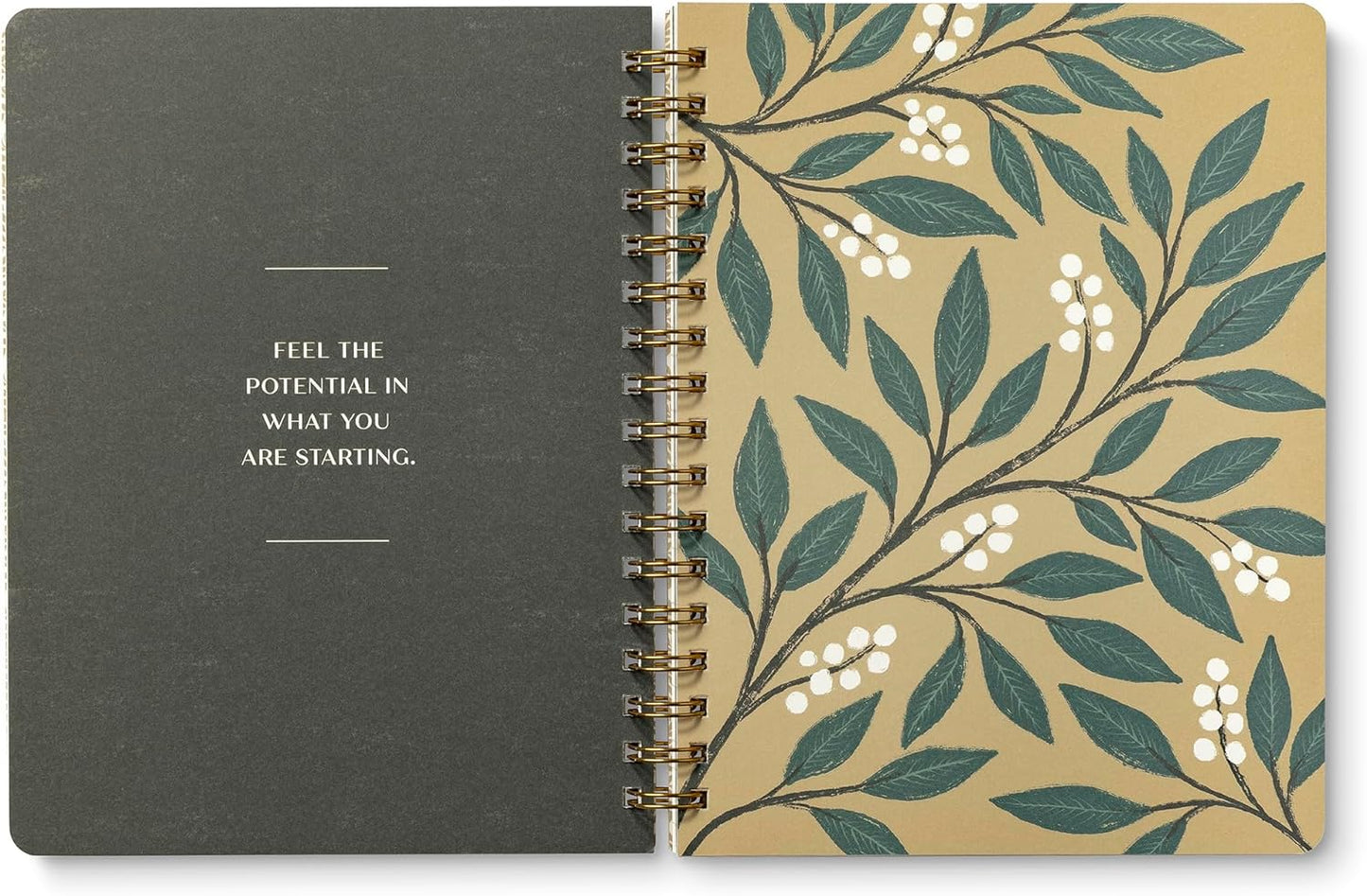 Compendium Spiral Notebook – Good Things Are Always Beginning – A Designer Spiral Notebook with 192 Lined Pages, College Ruled, 7.0”W x 9.25”H