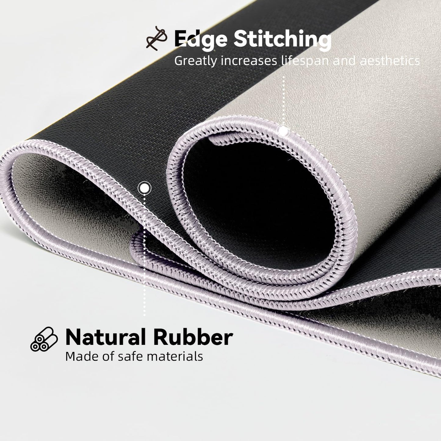 Waterproof Large Gaming Mouse Pad with Durable Stitched Edges, Non-Slip Rubber Base, Smooth Surface Mouse Mat Desk Pad for Home Office Gaming, 31.5"x11.8"x0.12", Beige