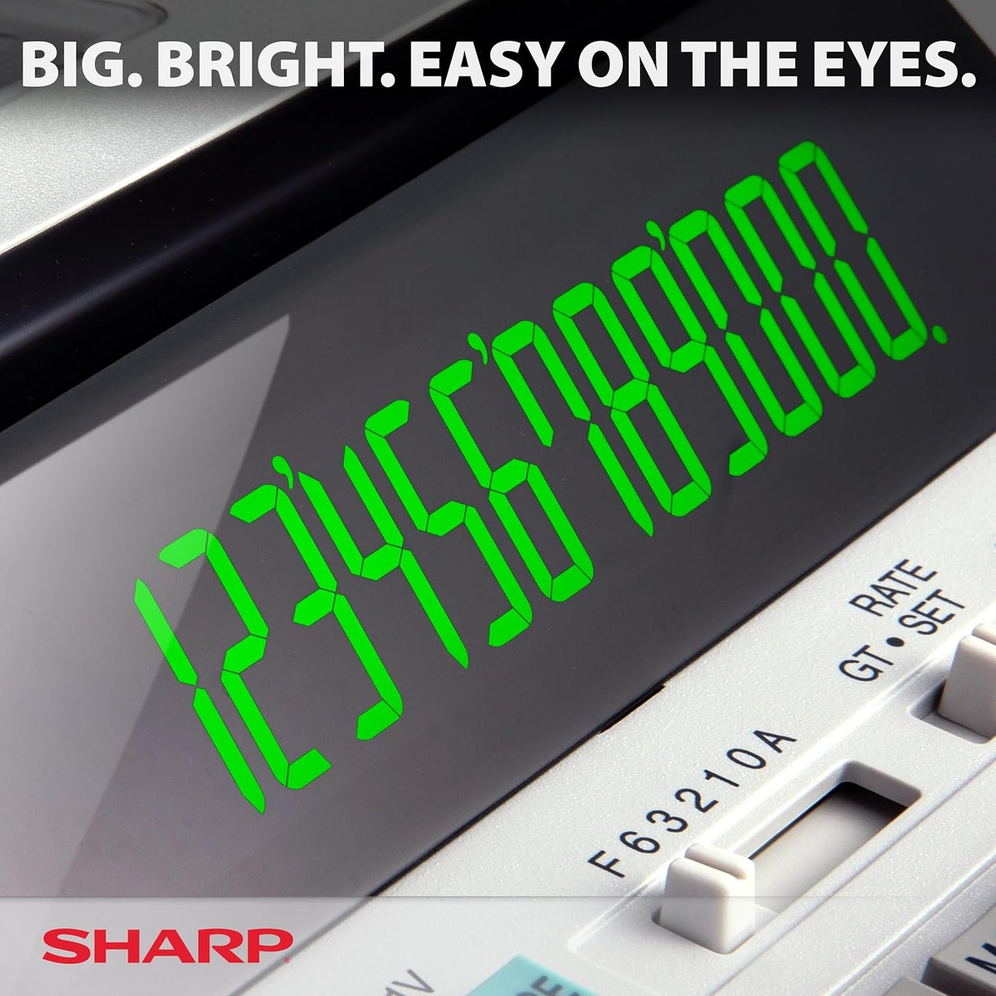 Sharp EL-1801V Ink Printing Calculator, 12-Digit LCD, AC Powered, Off-White, Ideal for Business & Office Use, Easy-to-Read Display & Durable Design