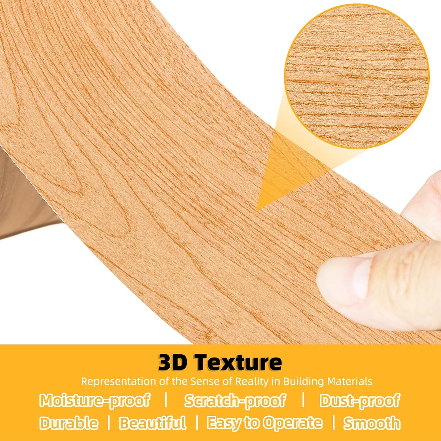 GSCIT Club Maple Wallpaper, 15.7 inch X 15ft Self Adhesive Wood Grain Repair Tape Patch for Tables, Chairs, Baseboards, Doors, Windows, Floors, Handicraft DIY.