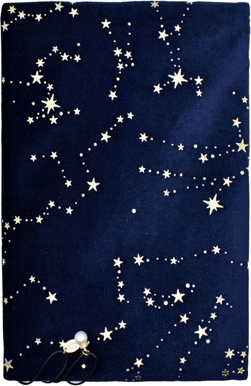 BLBMH Book Covers for Paperbacks Handmade Bookcover Fit for 5.5x8.5 inch Adjustable Fabric Softcover Protector for Women Book Lovers Gifts - Velvet Blue 8.5in