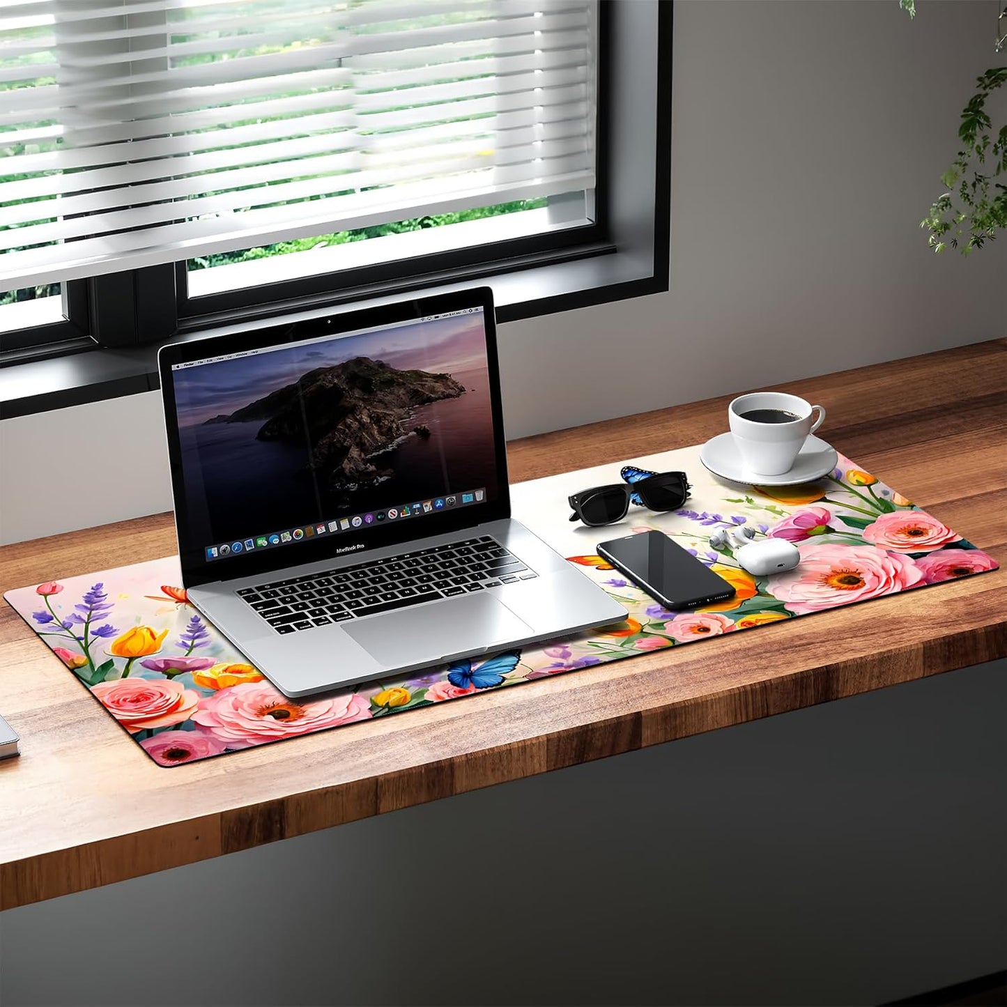 Large Gaming Mouse Pad (31.5"x11.8") - XXL PU Leather Waterproof Desk Mat with Non-Slip Rubber Base for Keyboard, PC & Office