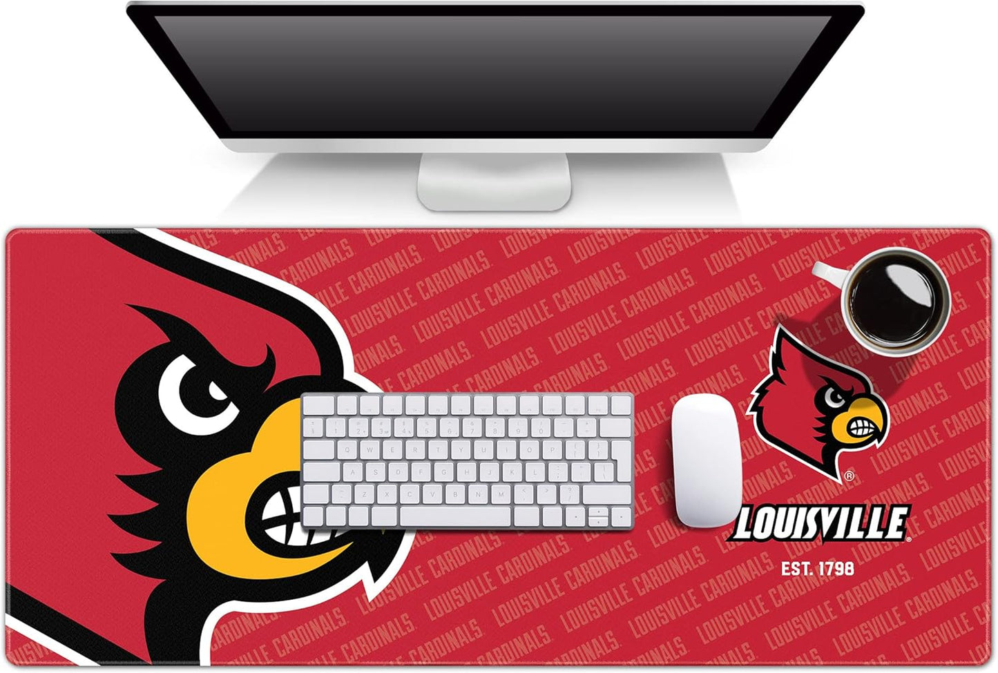 YouTheFan NCAA Louisville Cardinals Logo Series Desk Pad