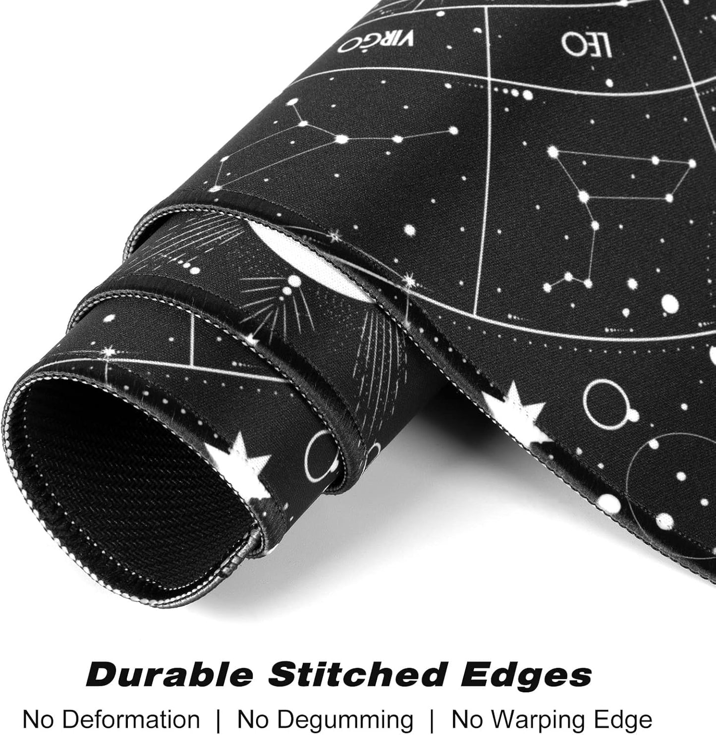 Extended Large Mouse Pad, XXL Gaming Mousepad 31.5 x 15.7 Inch, Big Computer Keyboard Desk Pad, Waterproof Mouse Mat with Stitched Edges and Non-Slip Base for Office Gaming, Sun Moon