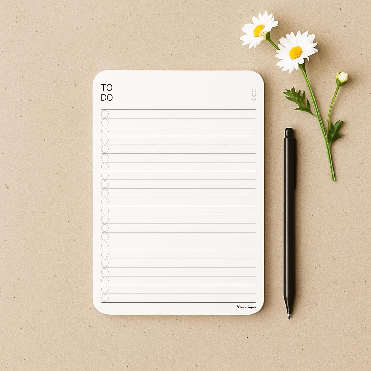 To Do List Notepad – (2 Pack, 50 Sheets Each) A5 Size (8.3"x5.8") Premium Thick Paper With Cardboard Back Support, Undated Daily Planner Notepad, Daily To Do List Notebook, Ruled Pages, Checkboxes, Deadline Column.