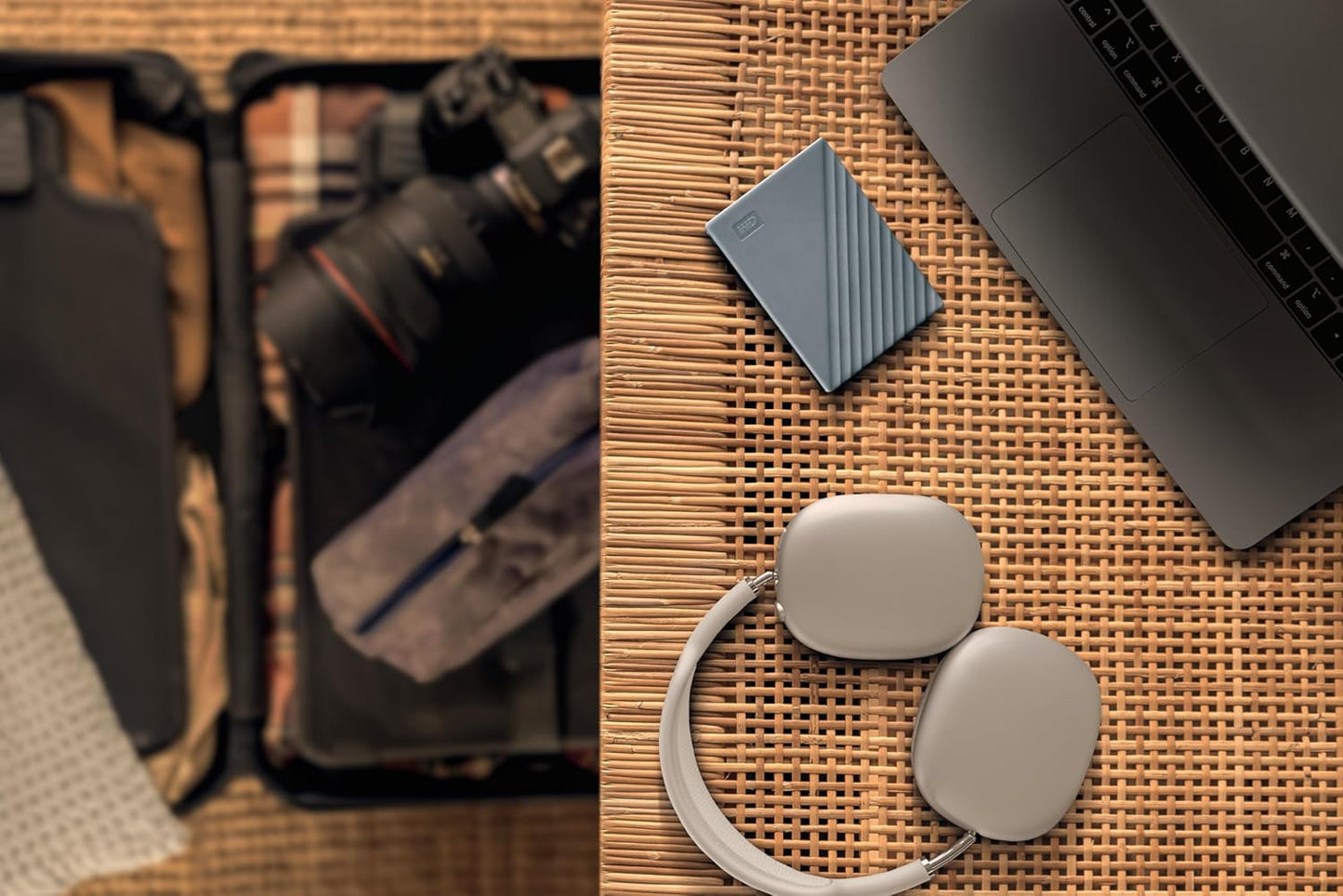 WD 2TB My Passport Portable Hard Drive, Works with USB-C and USB-A, Windows PC, Mac, Chromebook, Gaming Consoles, and Mobile Devices, Backup Software and Password Protection - WDBWML0020BGY-WESN