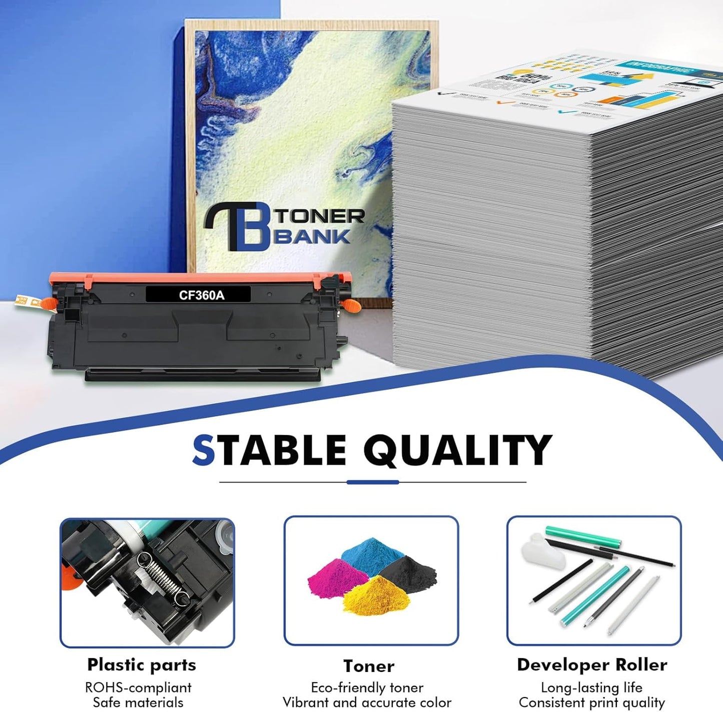 508A 508X M553 Toner Cartridge Set 4 Pack Replacement for HP 508A M553 508X CF360A CF361A CF362A CF363A for HP Enterprise M553dn M577 M553X M553N 553 Printer Ink New Version (BK/C/Y/M)