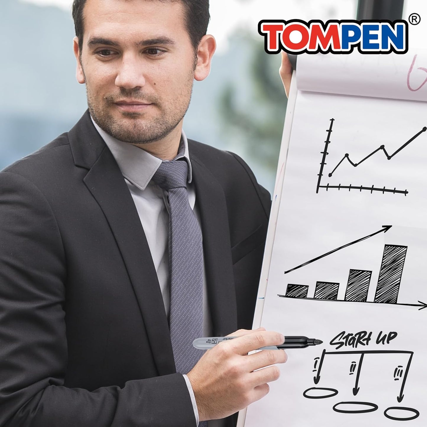 Black Permanent Markers Bulk,Fine Tip,500 Pack,Waterproof Permanent Marker Pens with Quick Drying on Wood,Plastic,Paper,Metal,Mirror for Office School Classroom Home