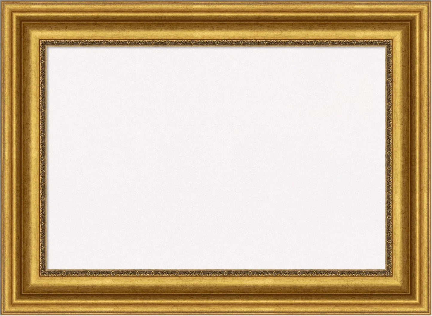 Amanti Art White Cork Board for Wall, 22x30 Vision Board with Gold Frame, Medium Corkboard Office Decor for Home Organization, Traditional Corkboard Pinboard to Display Items for Home Organization in