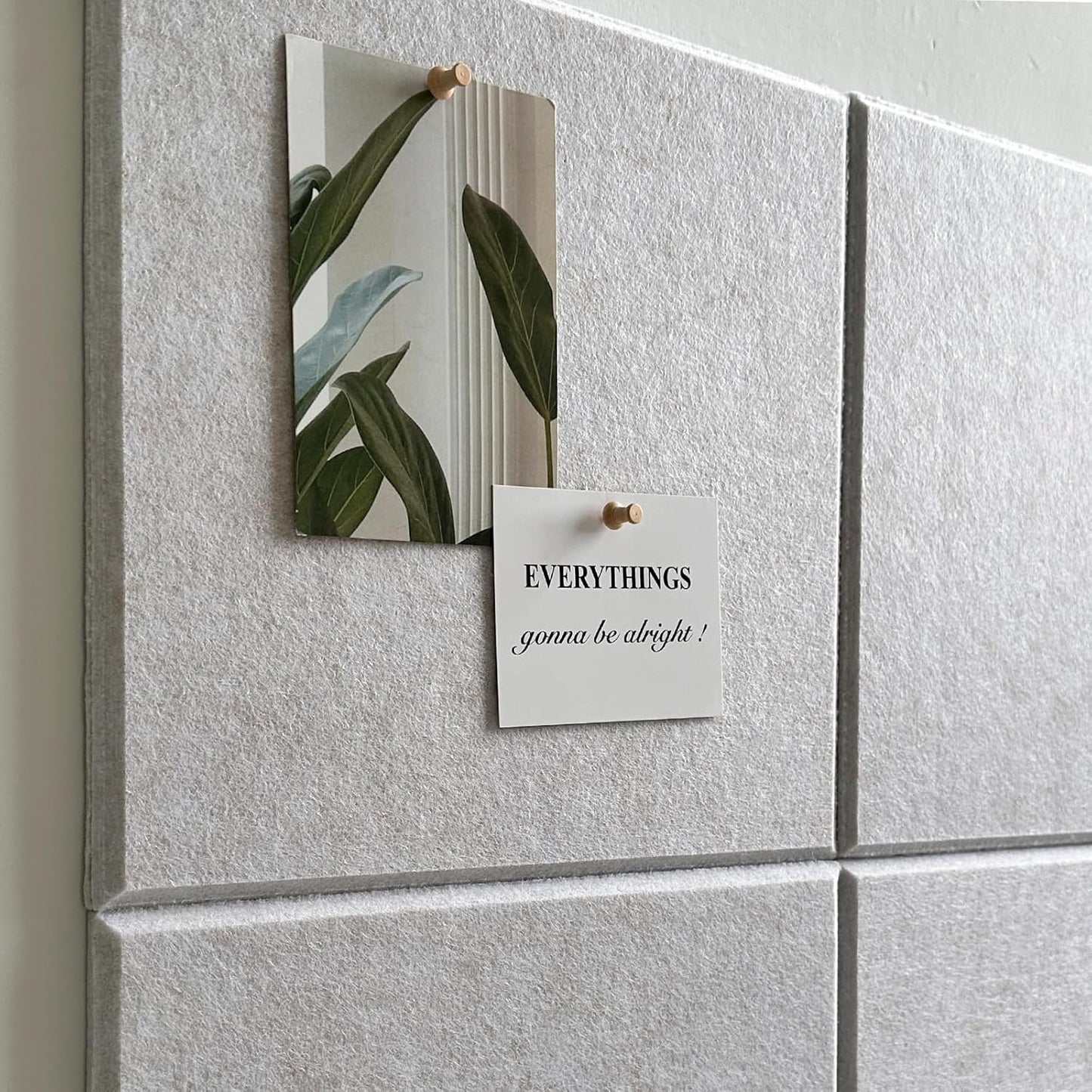 Large Cork Board for Office Wall Decor,48"x36"-12 Pack Felt Wall Tiles with Safe Removable Adhesive Tabs, 1/2" Thick, Felt Bulletin Board Pin Board Cork Boards for Walls - Beige