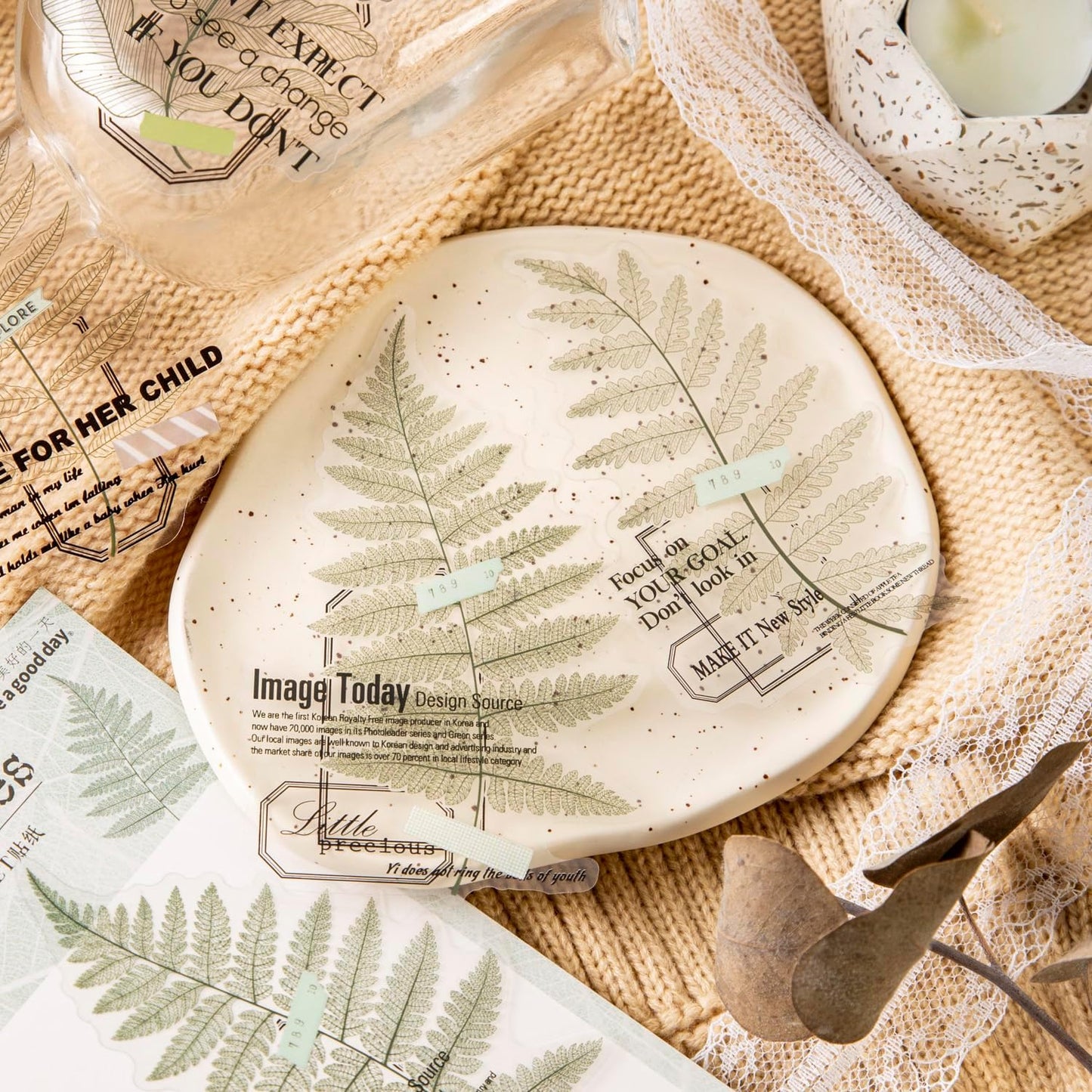 Alideco 120pcs Scrapbook Stickers Leaf Vein Theme Scrapbooking Junk Journal Crafts Embelishment Decoration Diary Stickers (luoyesiyu)