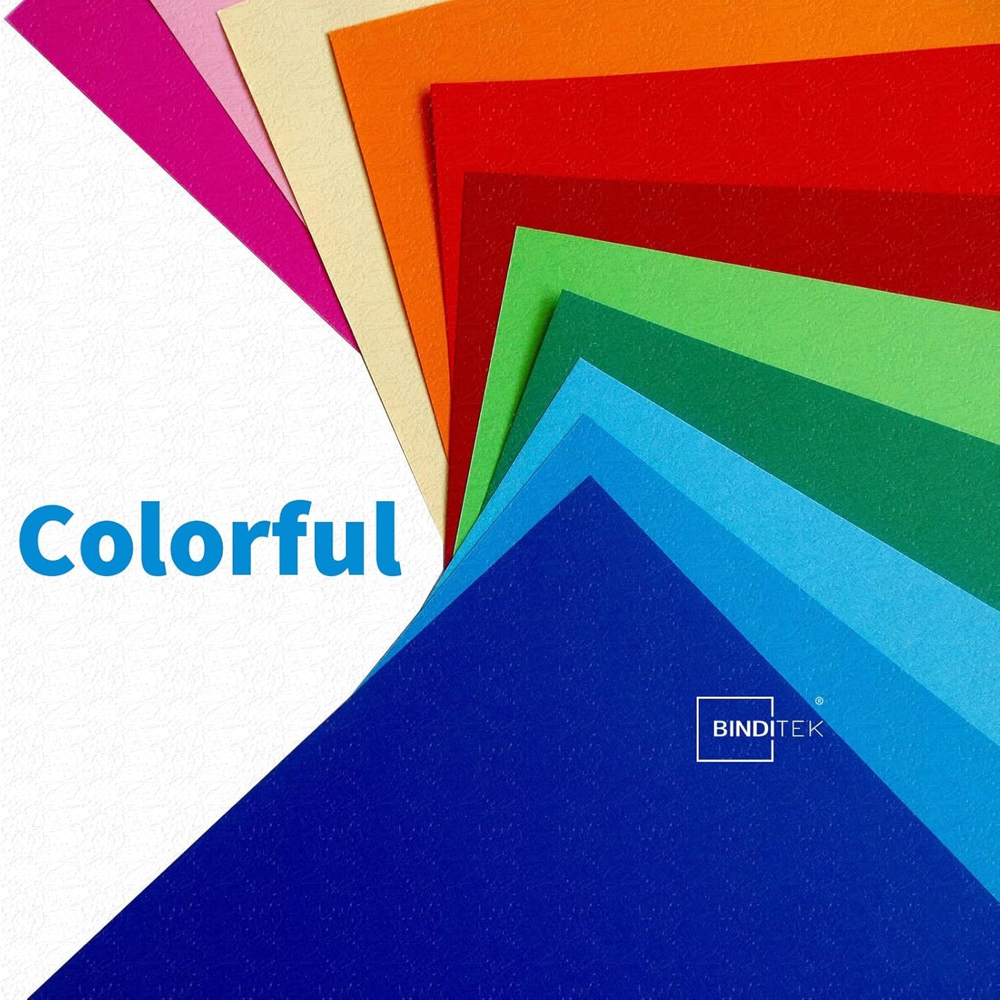 Binditek 100 Pack Grain Texture Paper Binding Presentation Covers, 230 GSM, 12 Mil, 85lb, Un-Punched, Square Corners, 8.5 x 11 Inches, Coffee Color, for Students and Coworkers