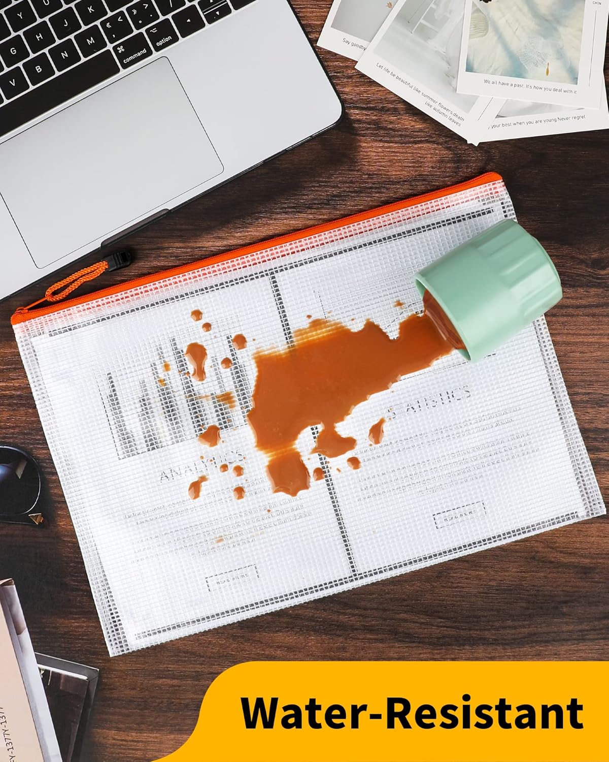 Smarpau 44pcs Mesh Zipper Pouch, 8 Sizes 11 Colors Plastic Bags for Organizing, Multipurpose Waterproof Storage Zip Pouches for Board Game Storage, Travel, Office Supplies