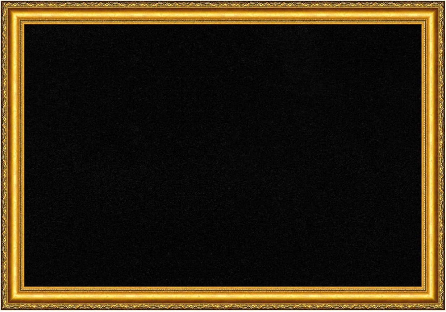 Amanti Art Black Cork Board for Wall, 28x40 Vision Board with Gold Wood Frame, Large Corkboard Office Decor for Home Organization, Traditional Corkboard Pinboard to display items for home organization