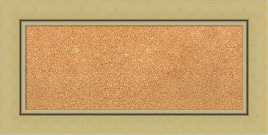 Amanti Art Natural Cork Board for Wall, 18x36 Vision Board with Gold Frame, Medium Corkboard Office Decor for Home Organization, Casual Corkboard Pinboard to Display Items for Home Organization in