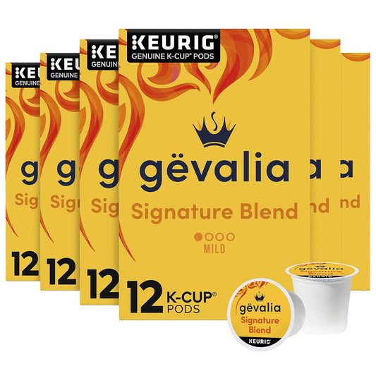 Gevalia Signature Blend Mild Light Roast K-Cup® Coffee Pods (72 Pods, 6 Boxes of 12)