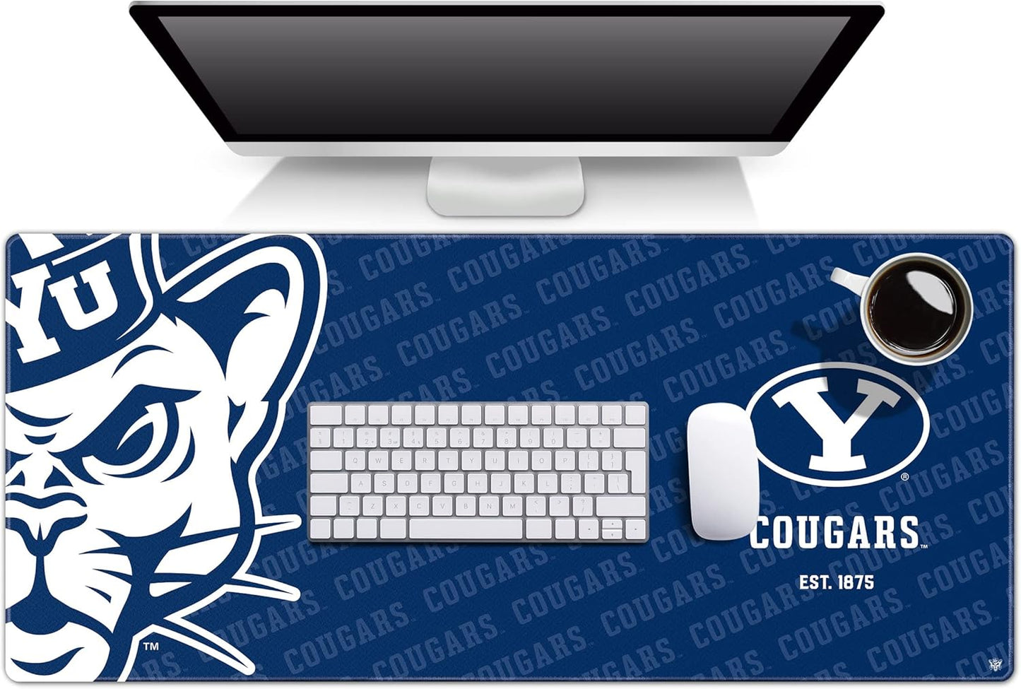 YouTheFan NCAA BYU Cougars Logo Series Desk Pad