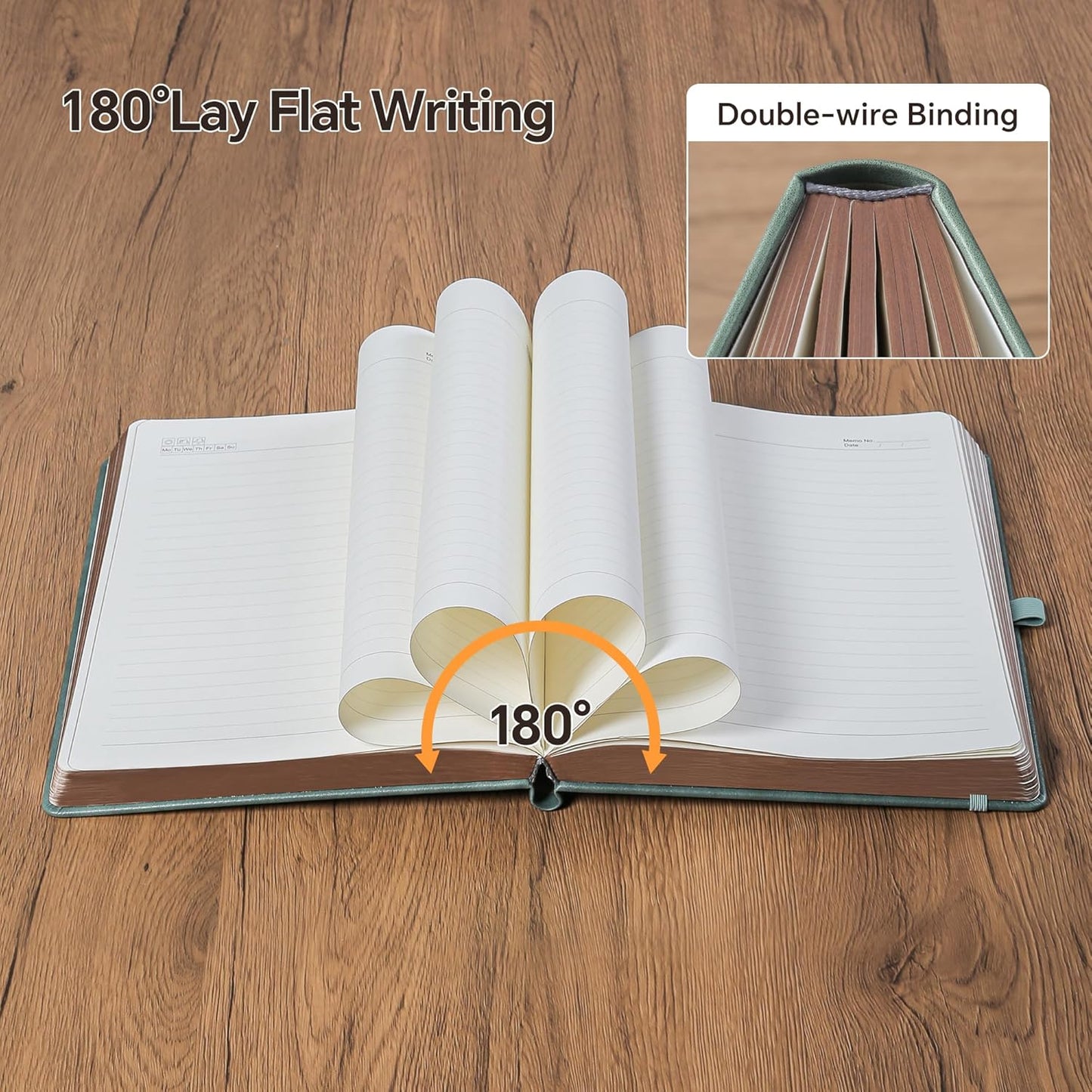 ZXHQ A5 360 Pages Lined Journaling Notebooks with Pen, Journals for Women Men Writing Notebook, Tree of Life Design, Brown Edge Fine Inner Pocket - Blue