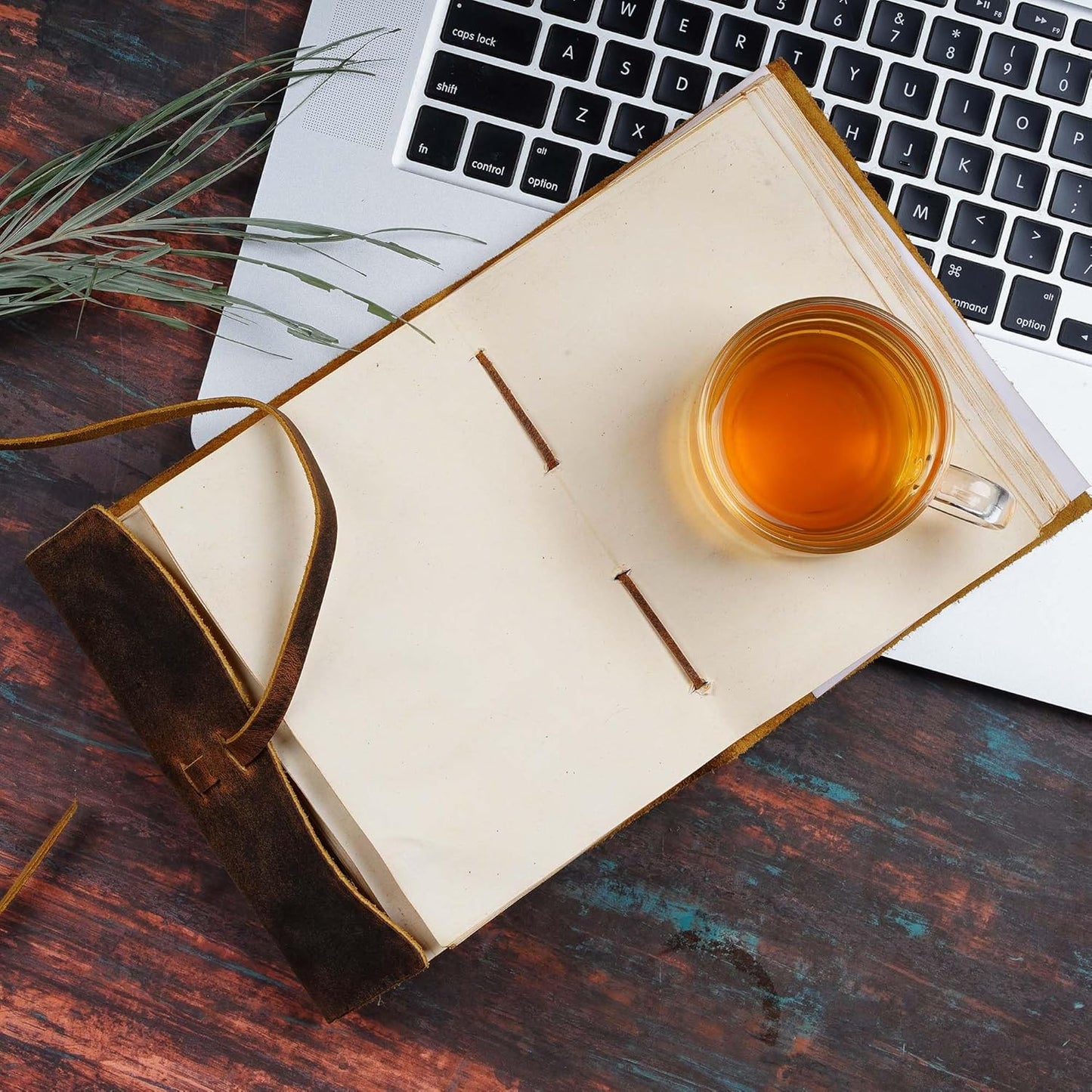 LEATHER VILLAGE Leather Bound Journal - Black, 7"X5", 220 Pages - Vintage Blank Paper Diary for Writing, Drawing, Sketchbook, and Travel Notebook - Ideal for Women and Men