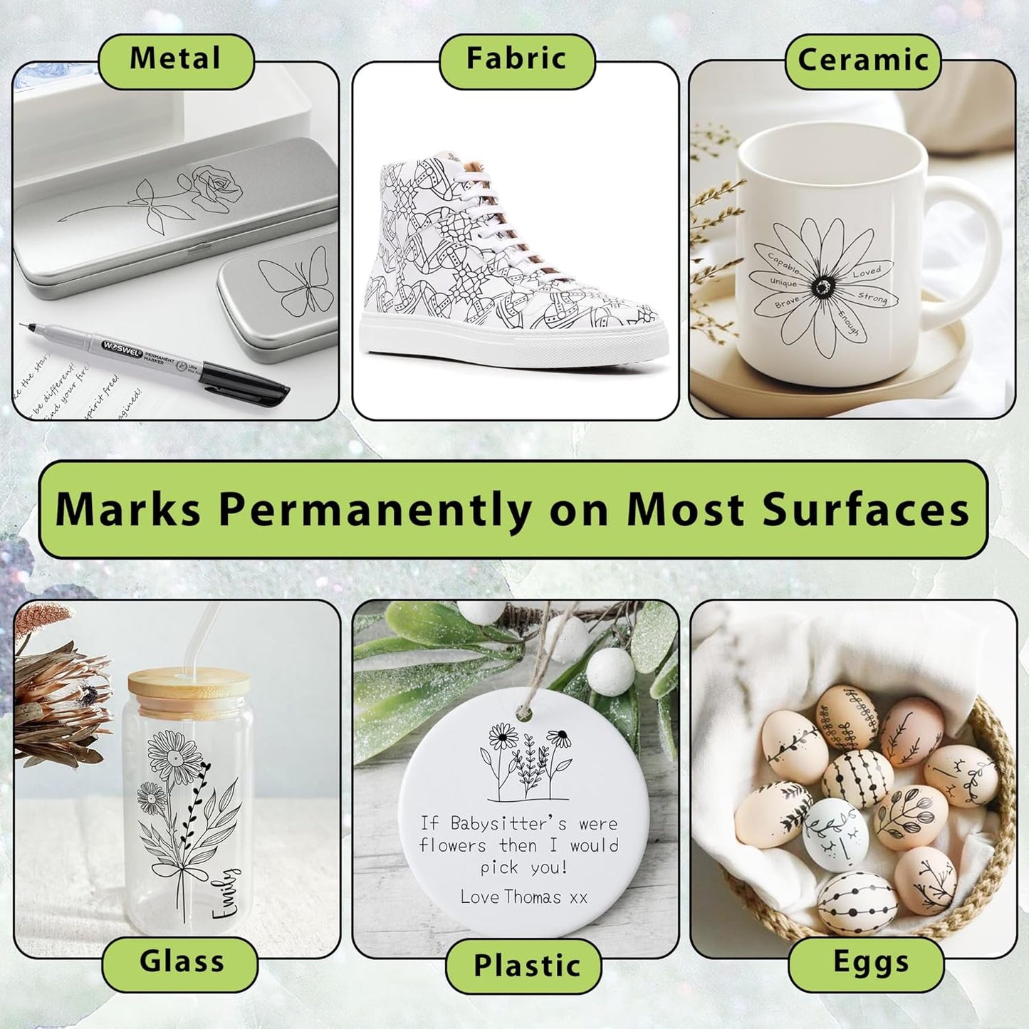 Ultra Fine Permanent Marker Bulk,24 Pack Ultra Fine Point Black Permanent Marker set, Felt Tip Pens Works on Plastic, Wood, Stone, Metal and Glass for Doodling, Marking