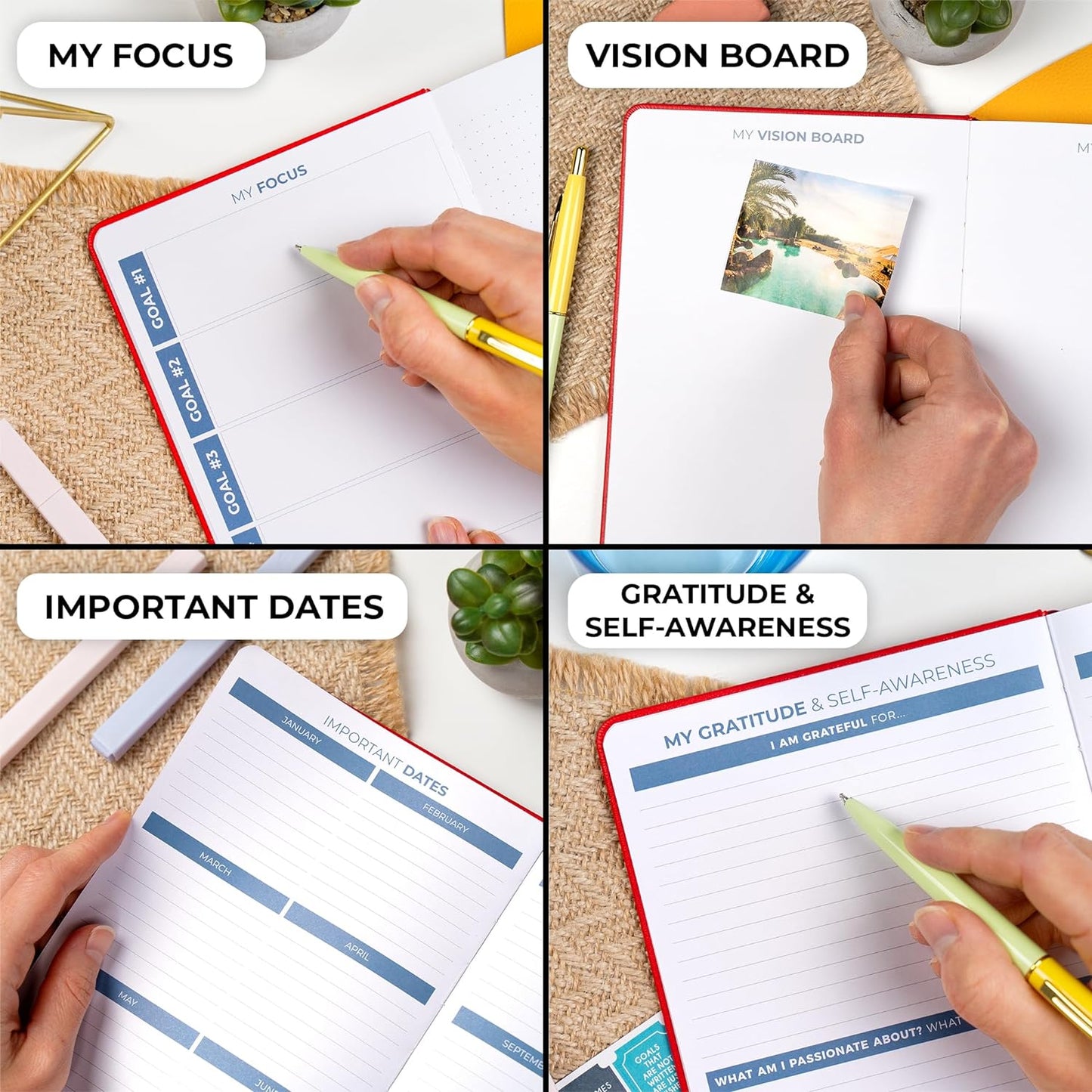 Clever Fox Planner 2nd Edition – Colorful Weekly & Monthly Goal Planner, Time Management & Productivity Organizer, Undated, A5 (Red)