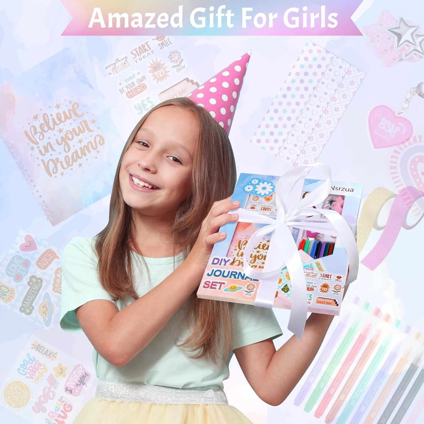 DIY Journal Kit for Girls,Toys for Ages 8-14 and Birthday Gifts for Girls