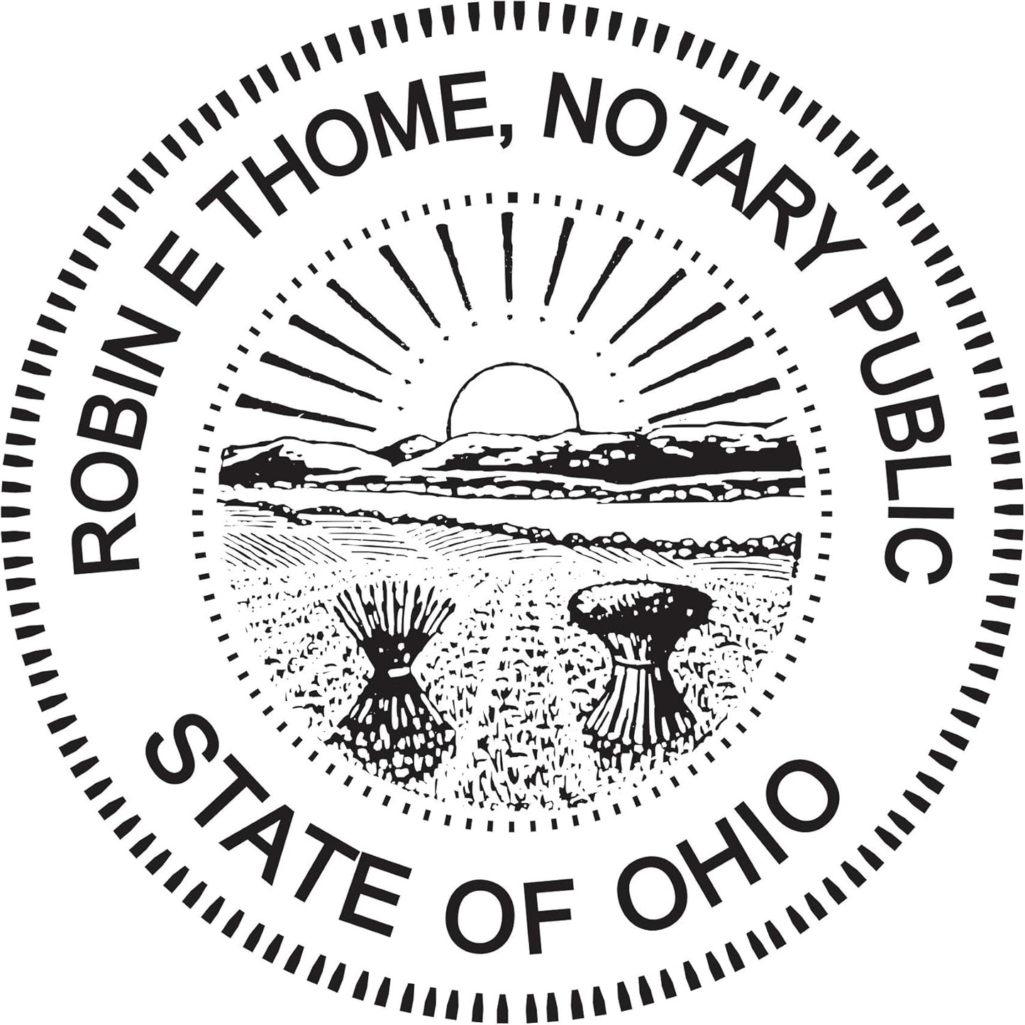 MaxMark Round Notary Pre-Inked Stamp for State of Ohio