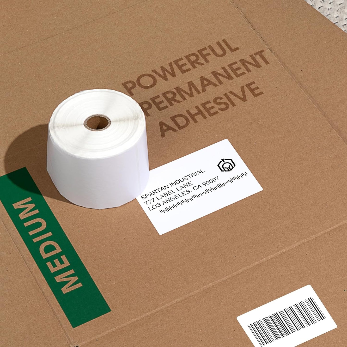 Spartan Industrial - 2" X 1” Direct Thermal Labels, Perforated UPC Barcode FBA Labels, Compatible with Rollo & Zebra Desktop Printers - 10 Rolls, 1300/Roll