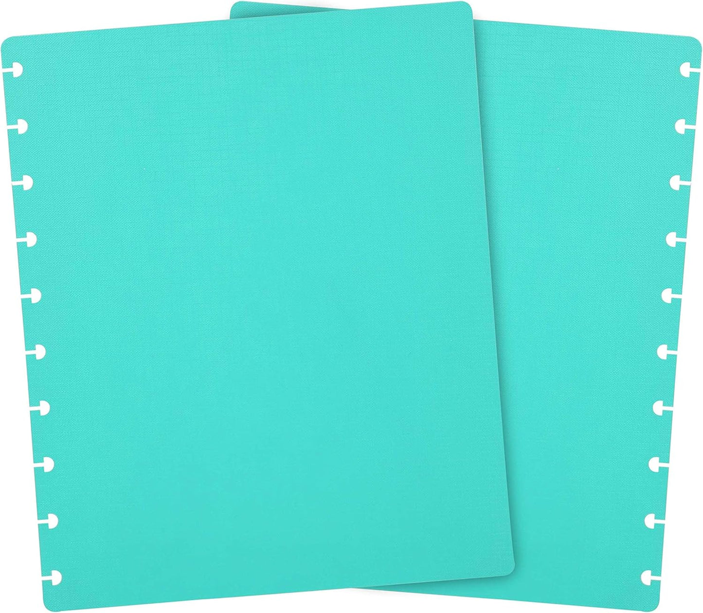 Talia Discbound Notebooks, Planner, Customizable, (yCelestial Turquoise w/Silver Discs, Midsize (7.5in x 9.75in))