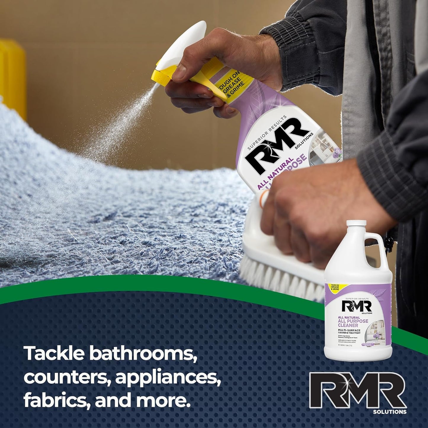 RMR All Natural All-Purpose Cleaner - Non-Toxic, Rinse-Free Multipurpose Cleaning Supplies, Biodegradable 1 Gallon Bottle, Modern Botanical Scent