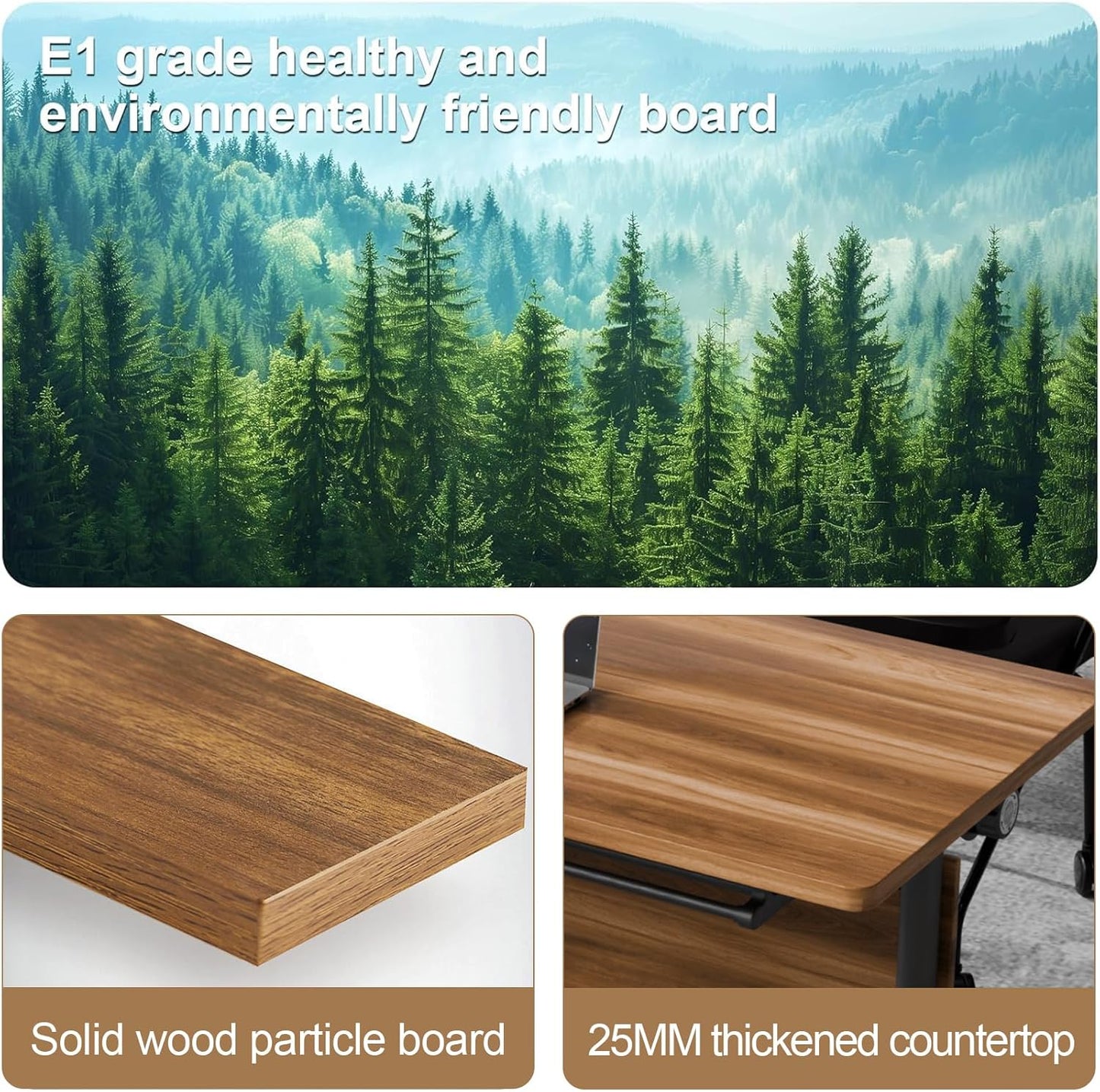 Conference Room Table with Flip-Top Design for Dynamic Meetings, Business Table Computer Desk with Heavy-Duty Frame,Foldable Seminar Meeting Tables for Home Office (2, C, 70.8IN)