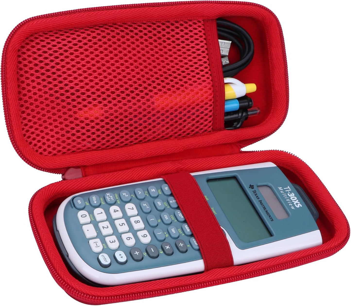 Hard Carry Case Compatible with Texas Instruments TI-30XIIS TI-30XS TI-30Xa TI-36X Pro Scientific Calculator (Red Case Only)