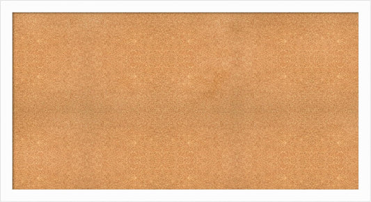 Amanti Art Natural Cork Board for Wall, 33x61 Vision Board with White Frame, Oversize Corkboard Office Decor for Home Organization, Casual Corkboard Pinboard to Display Items for Home Organization in