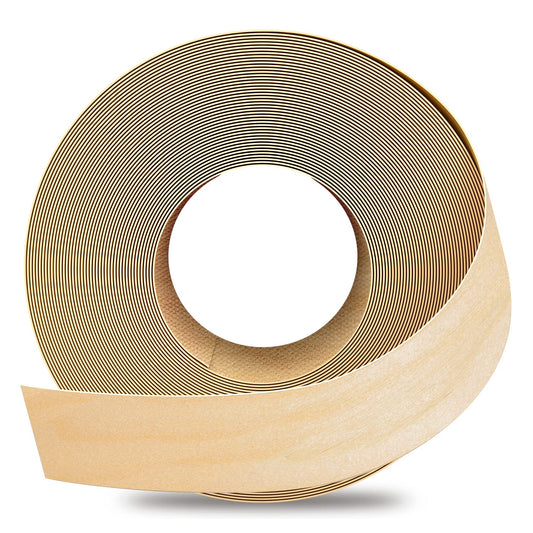 GSCIT Club Birch Edge Banding, 1 1/2 inch x 250ft roll of Veneer Plywood Edge Banding Preglued Flexible, Wood Tape Banding for Cabinet Repair