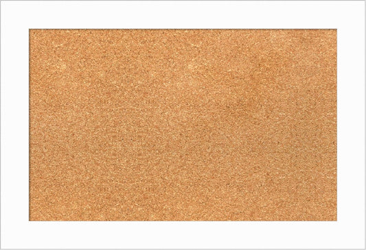 Amanti Art Natural Cork Board for Wall, 17x25 Vision Board with White Frame, Small Corkboard Office Decor for Home Organization, Casual Corkboard Pinboard to Display Items for Home Organization in