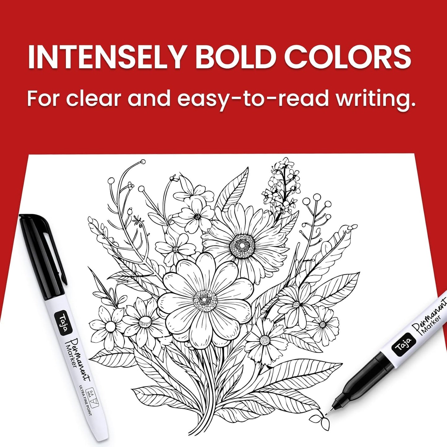 Permanent Markers Ultra Fine Tip, 96 Pack Black Quick-Drying and Fade-Resistant Permanent Markers Bulk Set for Writing and Drawing on Wood, Plastic, Metal, Glass, Ideal for Office School Supplies