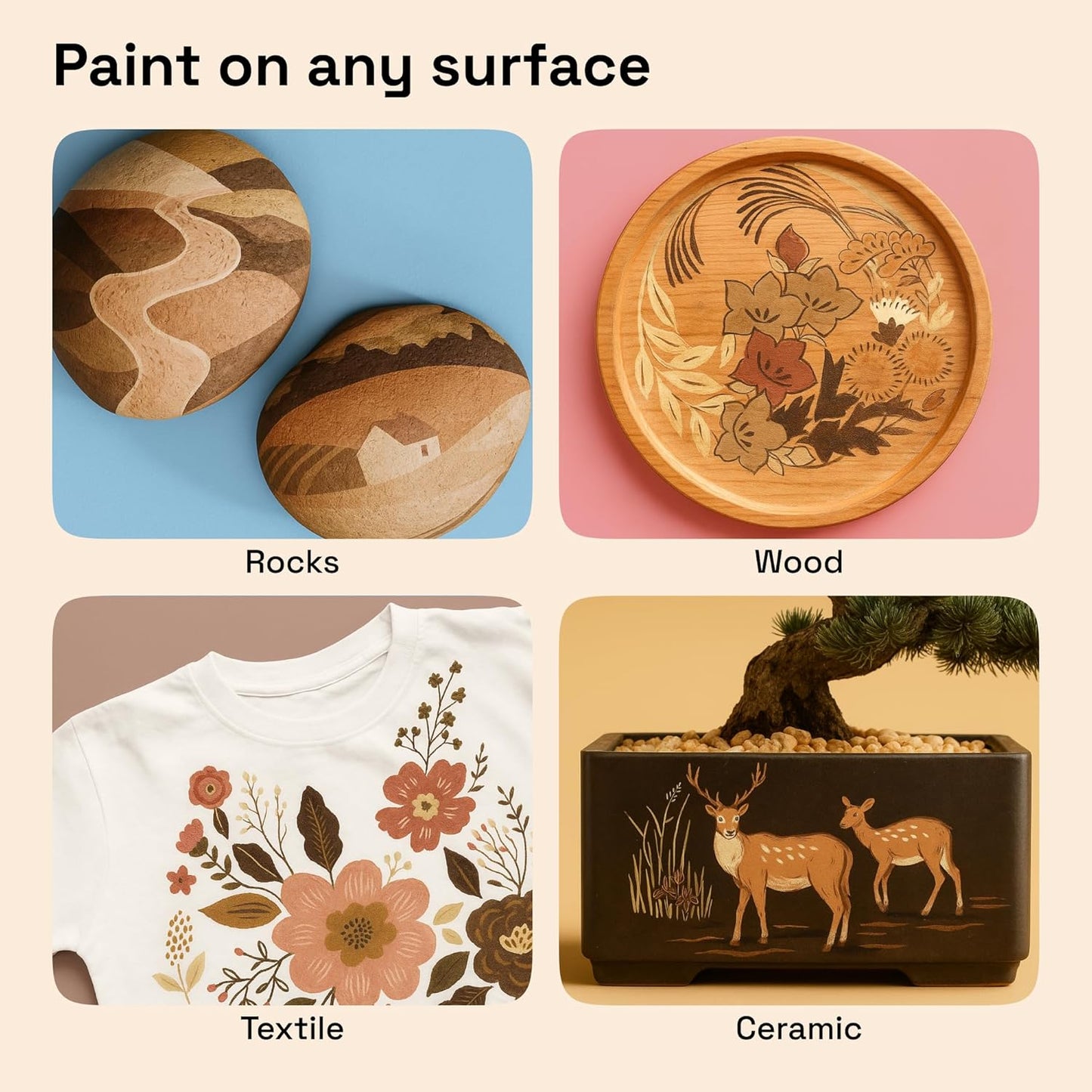 ARTISTRO 12 Skin Tones Paint Markers for Glass, Rock Painting, Ceramic, Wood, Fabric, Scrapbooking, DIY Craft Making, Coloring - Acrylic Paint Pens in Soft Colors Extra-Fine Tip 0.7mm